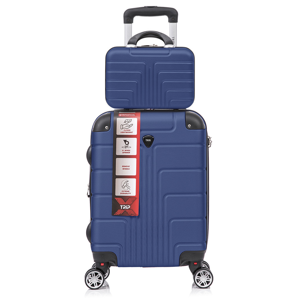 Kit Mala De Viagem Bordo PP 8kg e Frasqueira P Luxo Tripx
