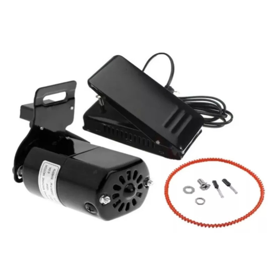 Motor + Pedal para Máquina Costura Doméstica Caseira Singer Elgin Vigorelli Reta Zig Zag 110 e 220v