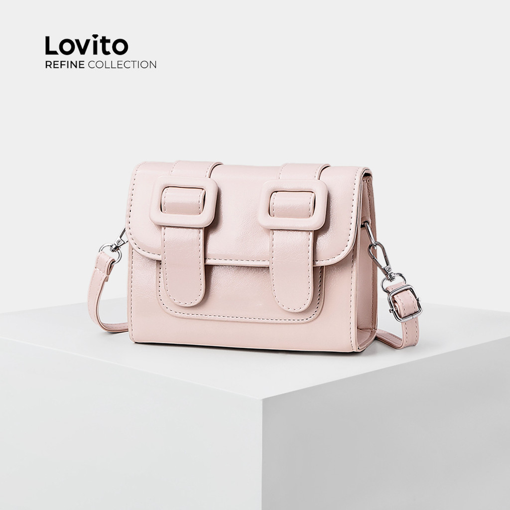 (NEW) (Lovito Refine) Bolsa Pequena de Ombro para Mulheres, Tecidos Premium casuais LR16E270