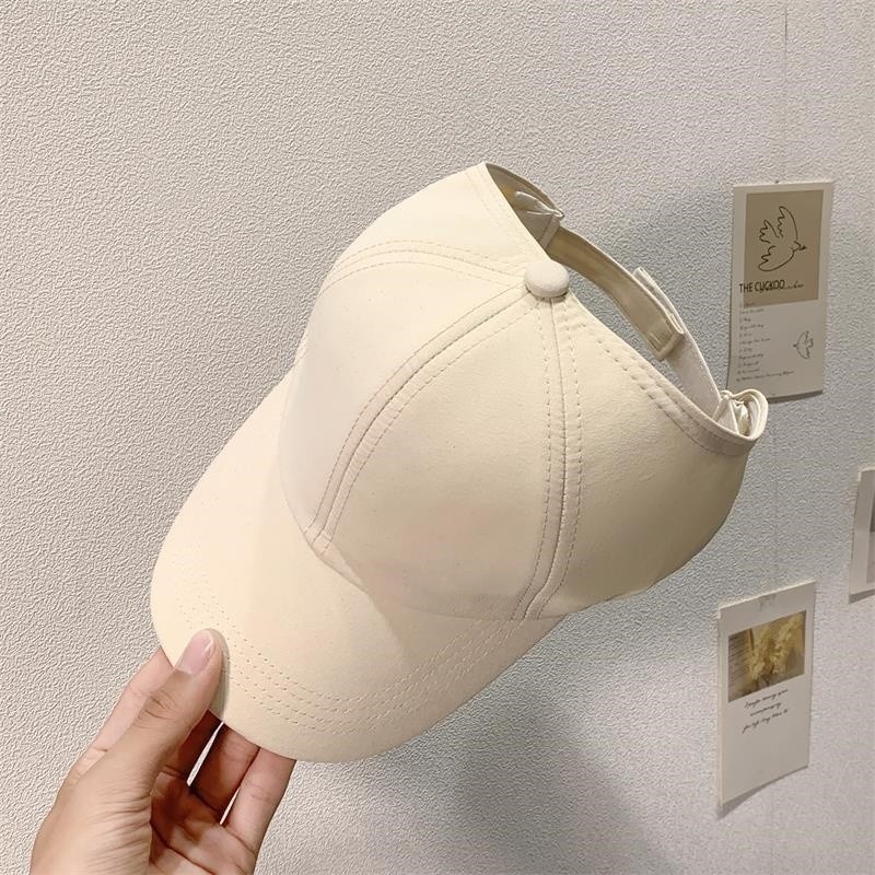 Senhoras P Carta Rabo De Cavalo Primavera E Verão Boné De Beisebol Vazio Respirável