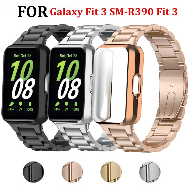 Para Samsung Galaxy Fit 3 SM-R390 Protetor Escudo TPU Caso + Alça De Metal Banda