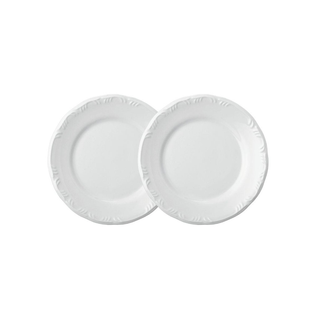 Jogo 2 Pratos Rasos Pomerode Brancos 25,6 cm Porcelana Schmidt em Oferta na Shopee