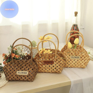 MORNIN Cesta De Vime Ou Cestas De Bambu Cachepot Para Flores Decorativas Meninas Organizar BR em Oferta na Shopee
