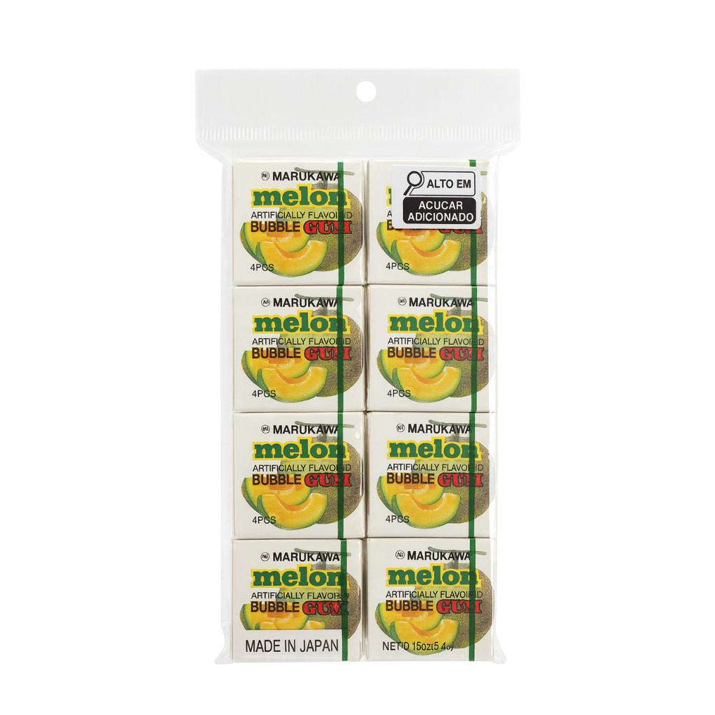 Chiclete Marukawa Sabor Melão Bubble Gum - Caixa c/ 8 Unids Japão Doce Importado