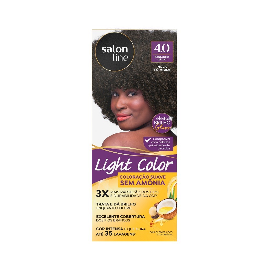 Coloração Salon Line suave Light Color 4.0 Castanho Médio