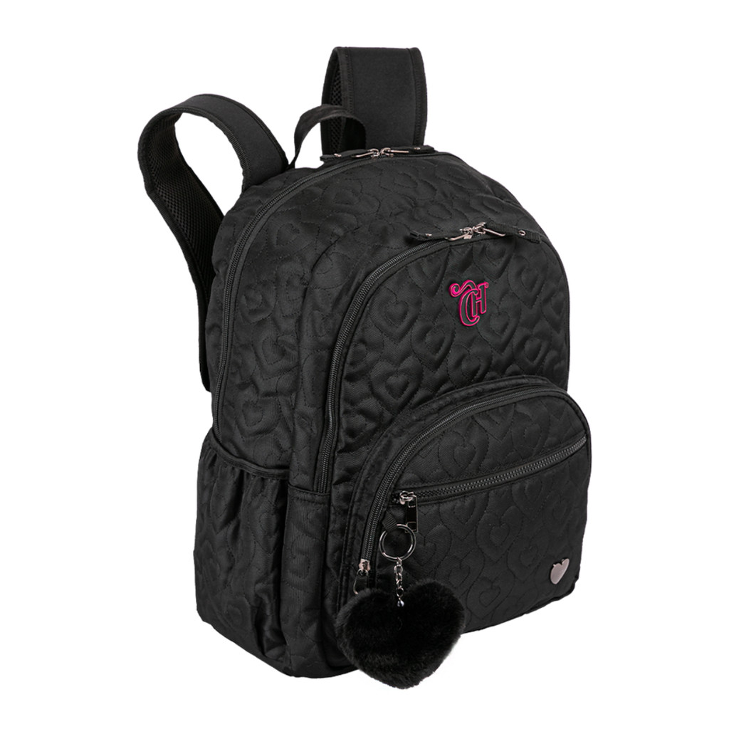 Mochila Grande de costas 2 Compartimentos Capricho Crush Preto Sestini Premium Oficial