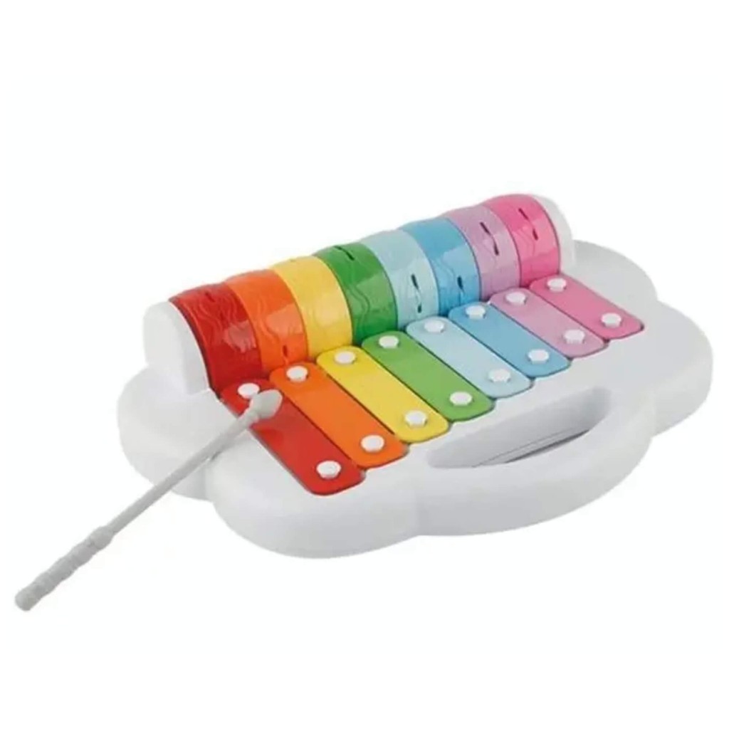 Piano Xilofone Infantil 2 em 1 Arco-Íris Zippy Toys - 10433
