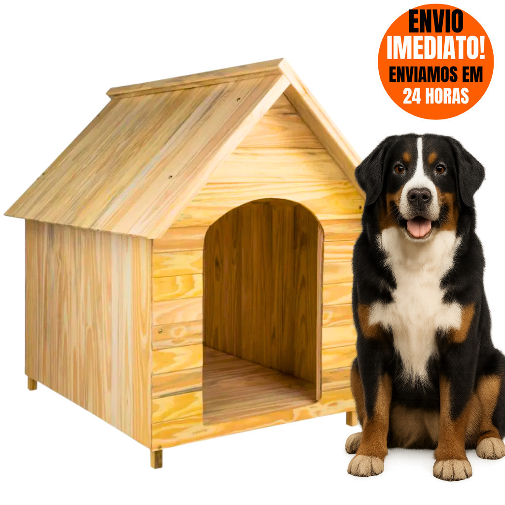 Casinha de Madeira N5 Para Cachorro Cães Cão Porte Médio Grande Casa N5 PIT BULL