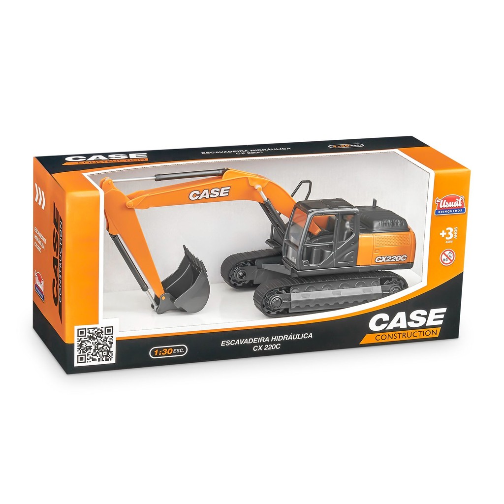 Escavadeira Hidráulica Case CX 220C Usual Brinquedos Infantil em Oferta na Shopee