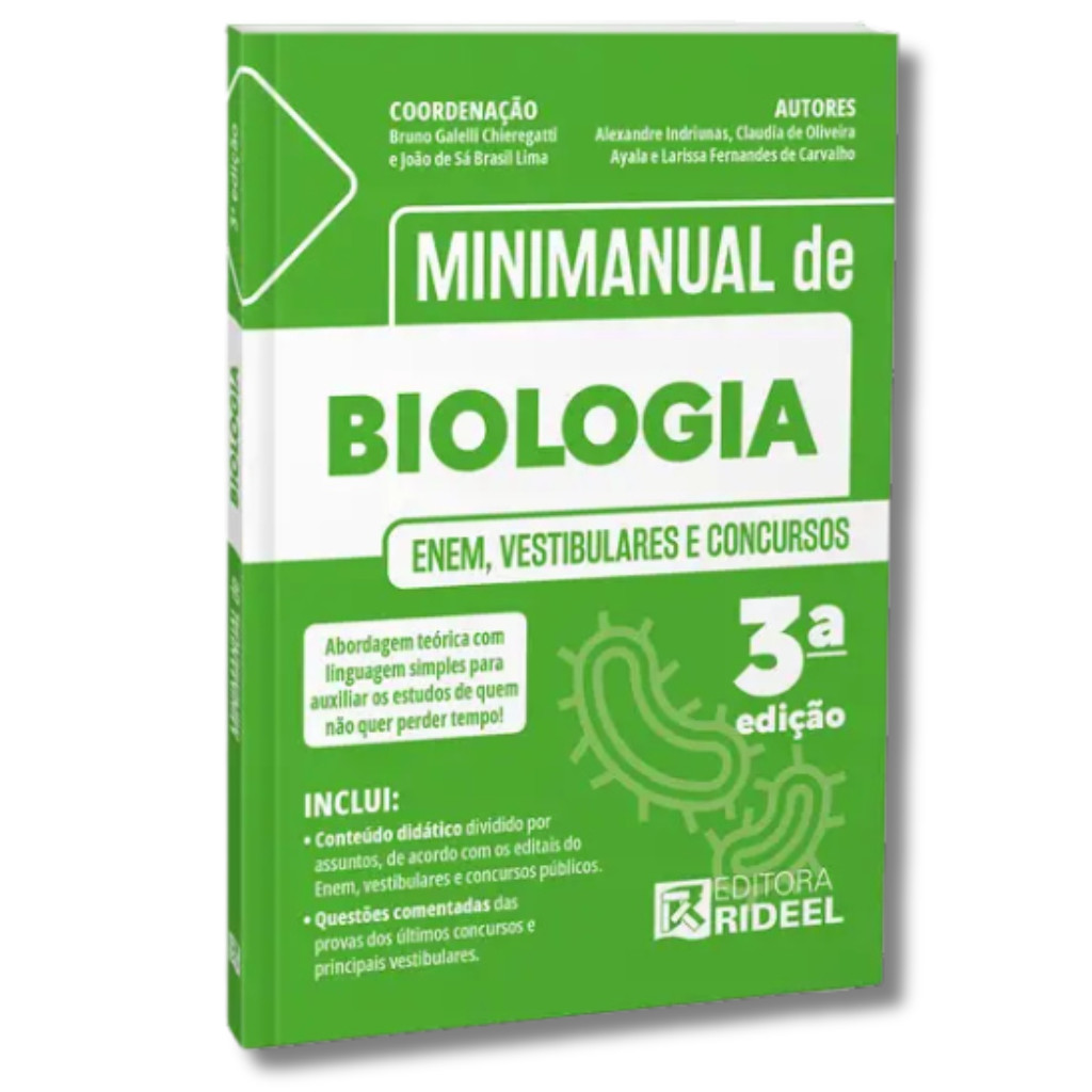 Minimanual de Biologia - Enem - vestibulares - Concursos - Questões Comentadas em Oferta na Shopee