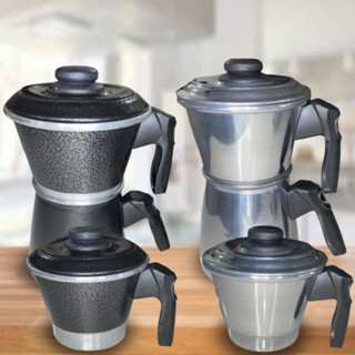 Kit Cafeteira– Cafeteira de Alumínio 500ml + Peito de Cuscuzeira em Oferta na Shopee