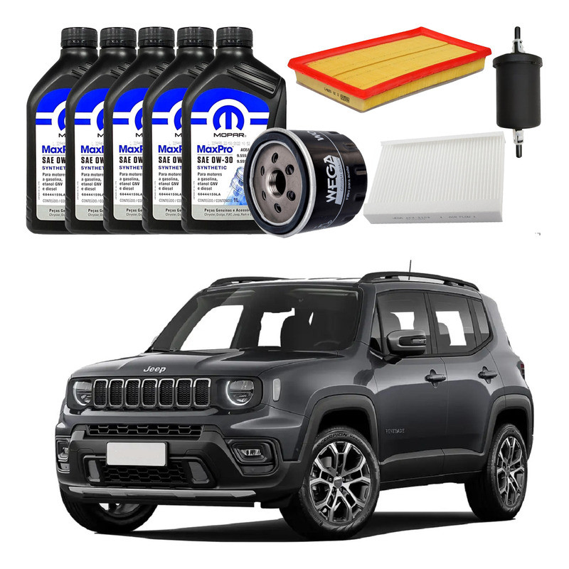 Kit Revisao Troca Filtros Renegade 1.3 Turbo 2022 A 2025