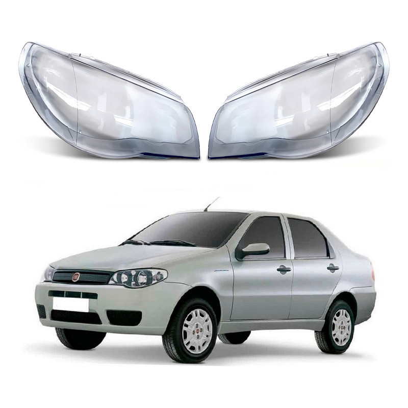 Par Lente Farol Dianteiro Fiat Siena 1.4 2005 A 2010