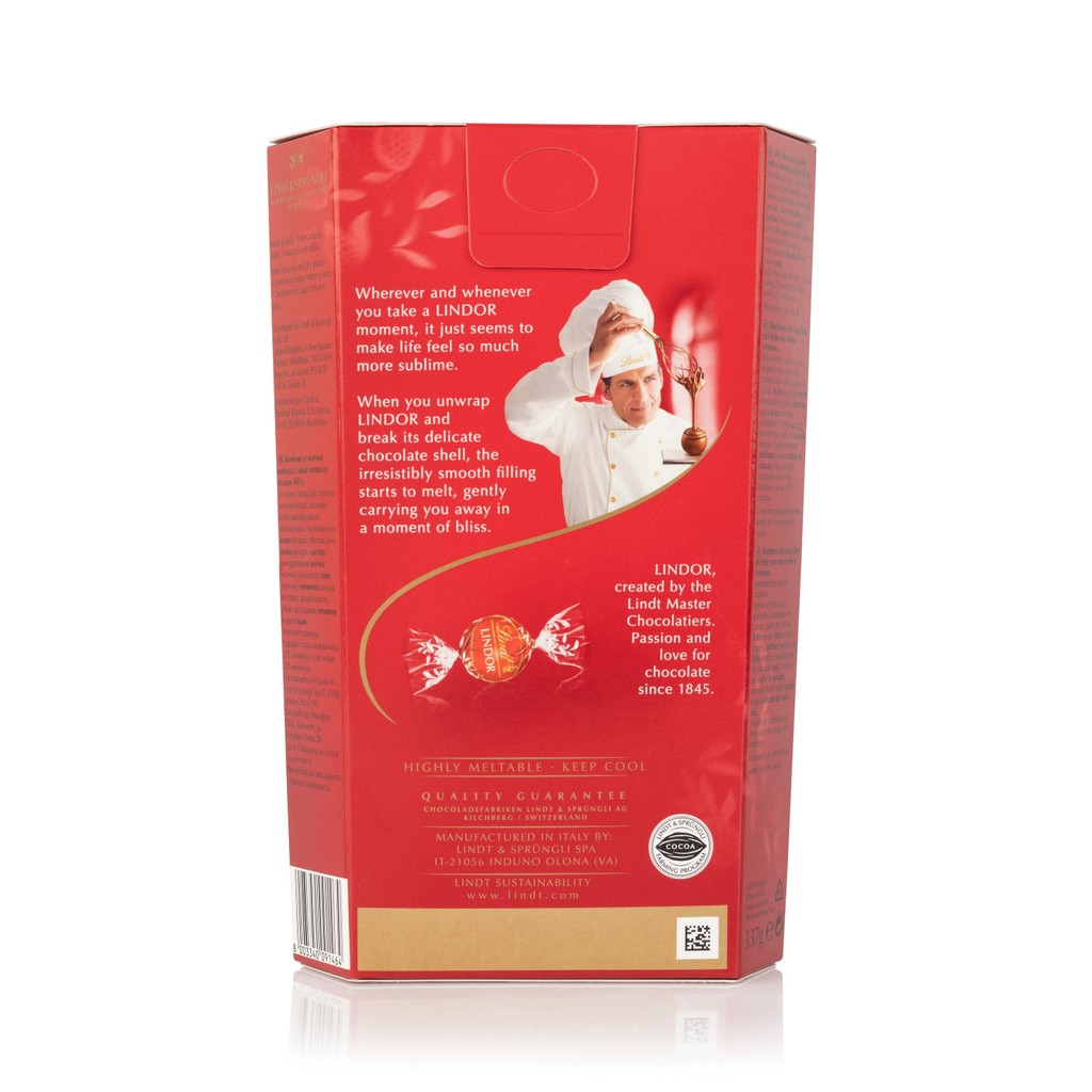 Caixa de Bombons Lindt Lindor ao Leite 337g — imagem 2 de 2