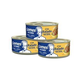 Kit 3 UN - Atum Ralado Natural com Caldo Vegetal - 170g - Gomes da Costa em Oferta na Shopee