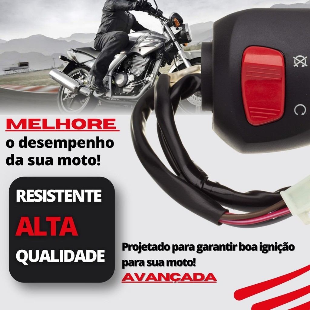 Kit Punho Luz + Partida Fazer 250 2011 2012 2013 2014 2015 — imagem 2 de 2
