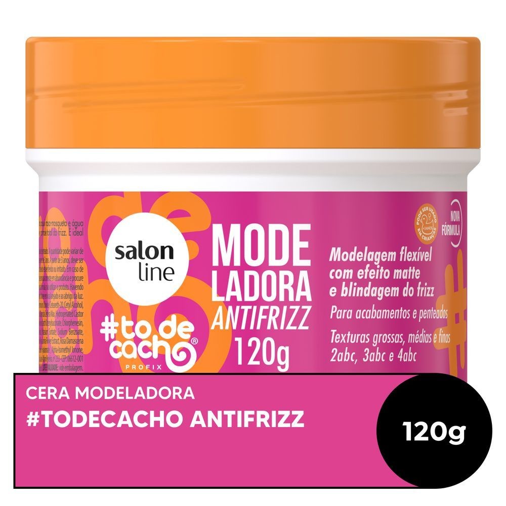 Cera Modeladora #todecacho Antifrizz Salon Line 120g em Oferta na Shopee