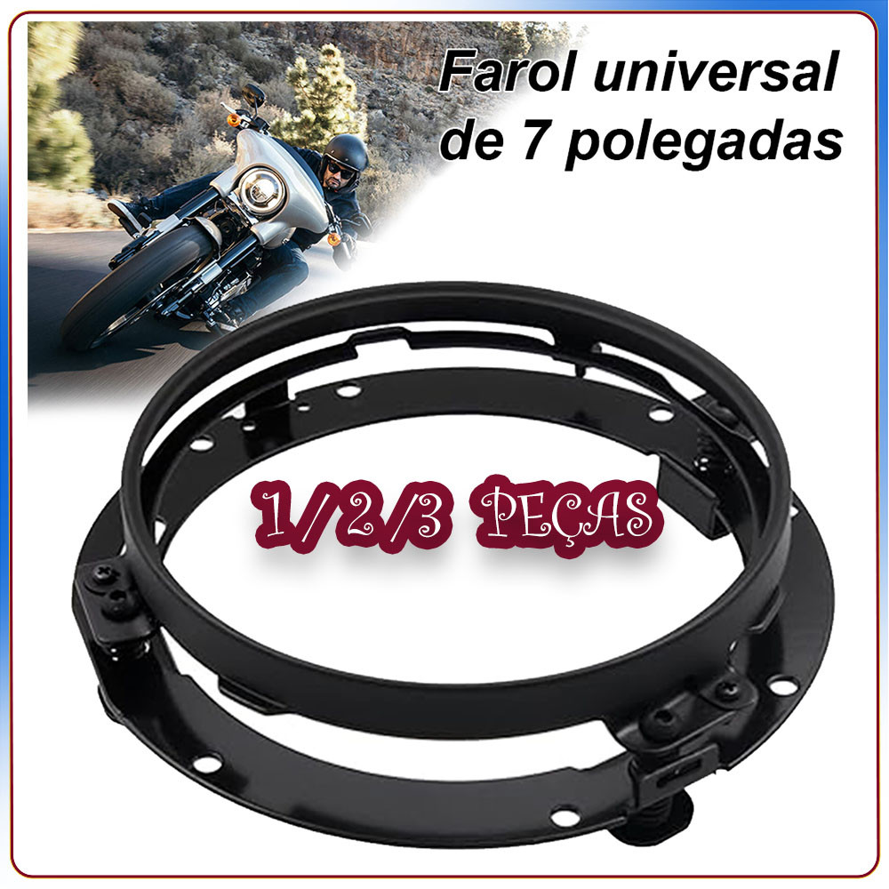 1/2 peças Preto Suporte Farol Led Angel Eyes 7 Polegadas Para Jeep Fusca Opala Kombi Troller Constelation Universal
