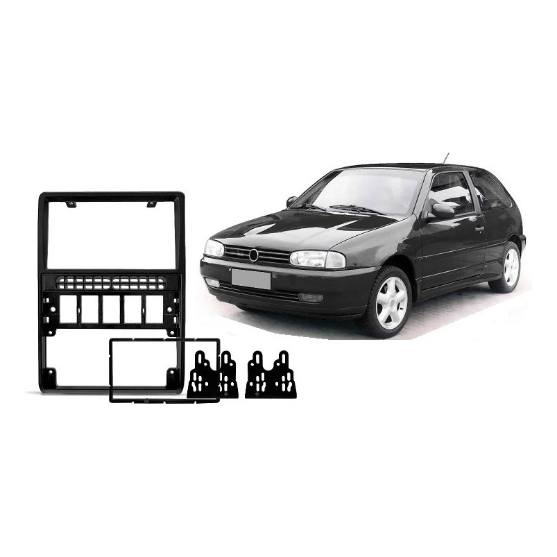 Moldura Painel 2 Din Mp5 Multimidia Gol Saveiro Parati G2