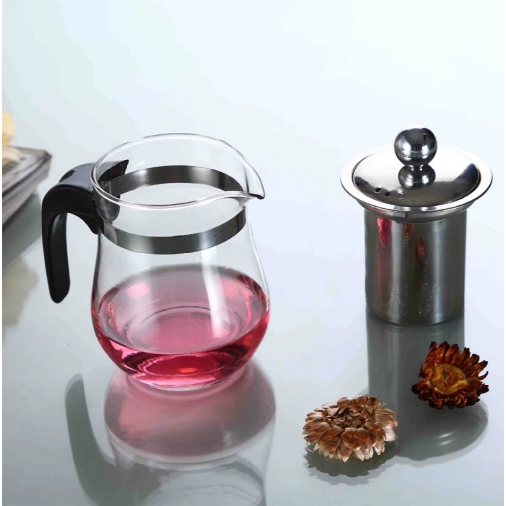 Chaleira Com Infusor De Vidro 500ml Para Chá Bule não vai diretamente ao fogo