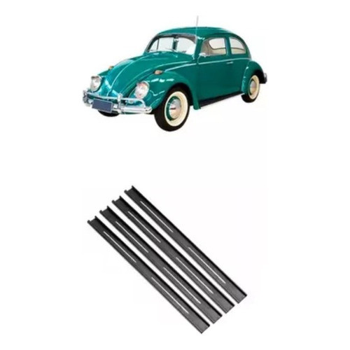 Kit Deslize Do Banco Vw Fusca Trilho Largo 4 Peças