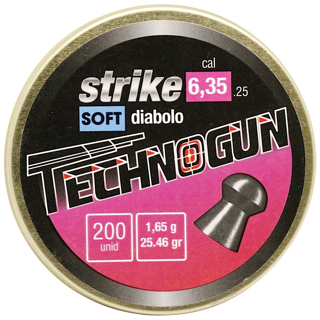Chumbinho Technogun Strike Diabolô Soft 6.35mm - 200un em Oferta na Shopee