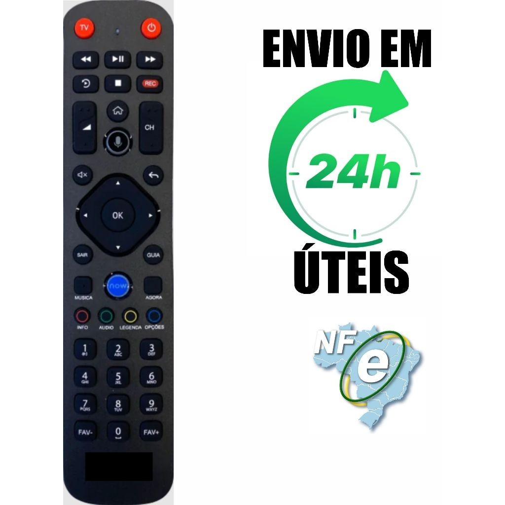 Controle Remoto Compatível com Claro Tv HD 4k Com Comando de Voz + MANUAL em Oferta na Shopee