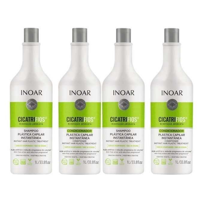 2 Kits Inoar Cicatrifios - Shampoo 1l + Condicionador 1l