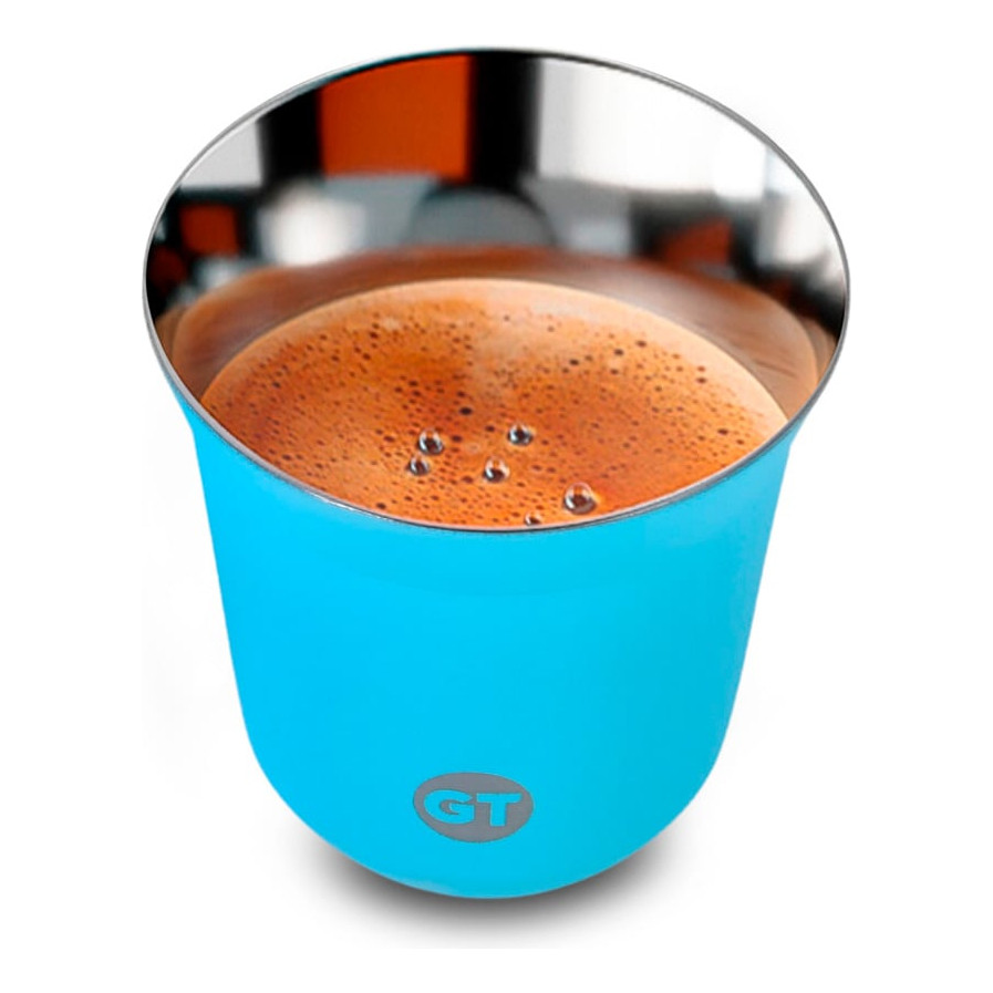 Copo Térmico Goldentec GT Espresso 80ml Azul para bebidas quentes sem tampa em Oferta na Shopee