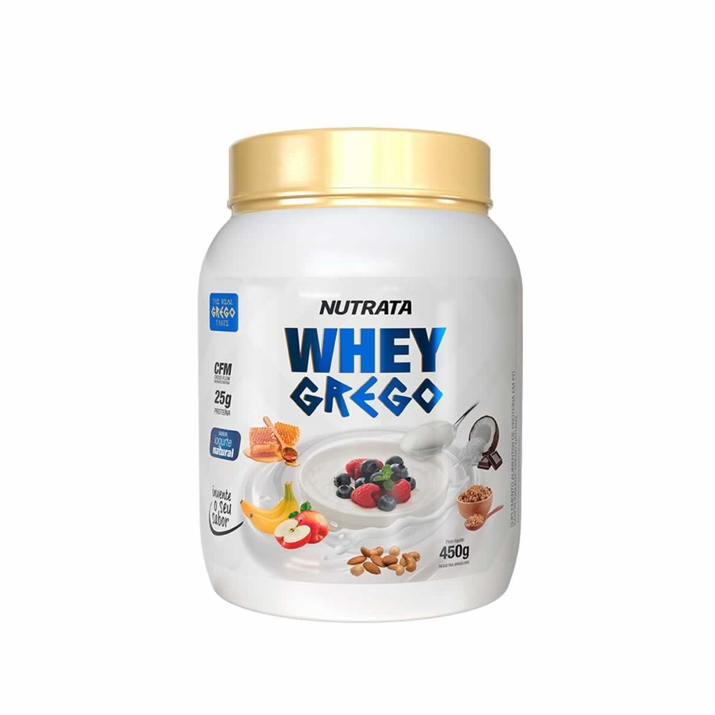 Whey Grego - 450g Iogurte Natural - Nutrata em Oferta na Shopee