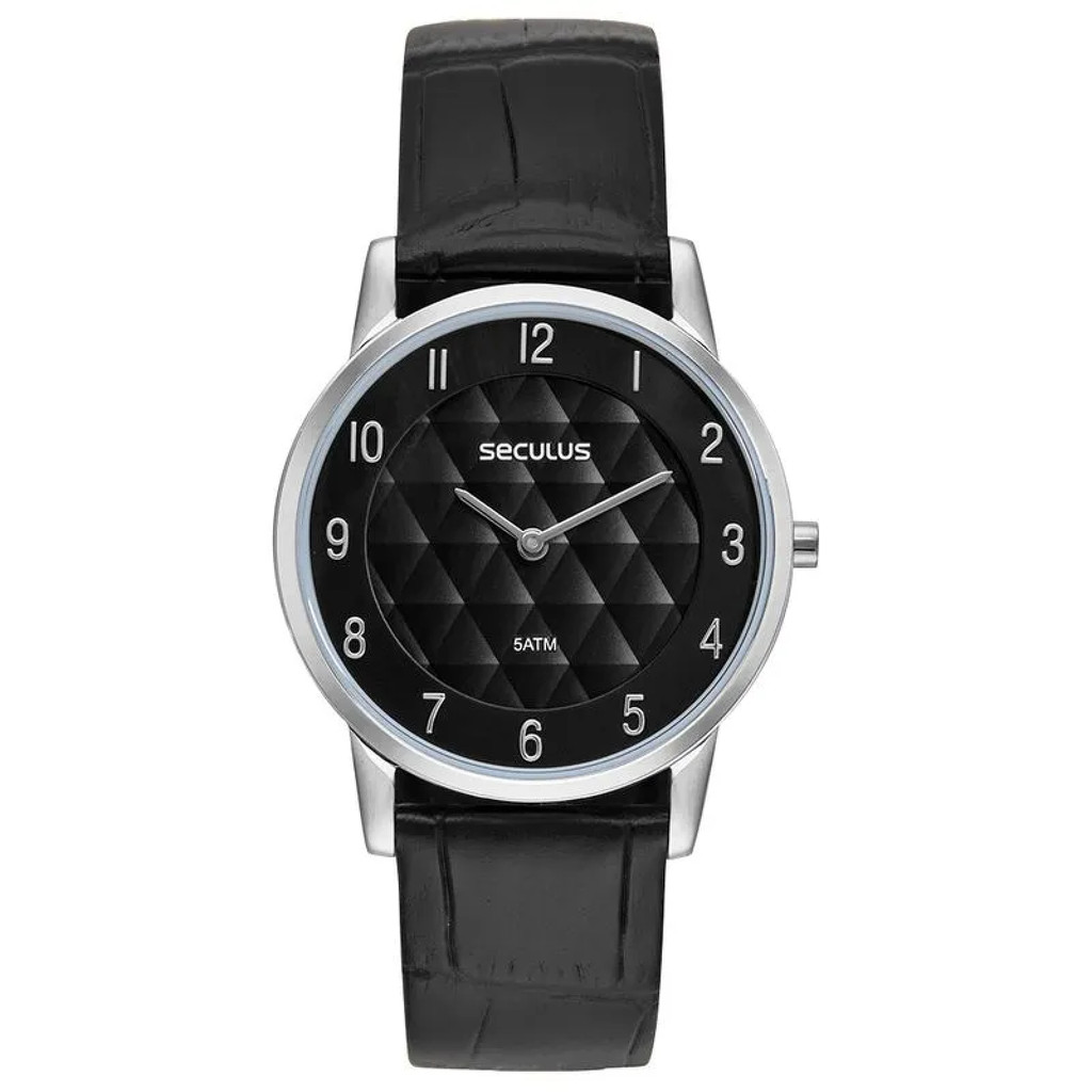 Relógio Seculus 23725G0SVNC3 Couro Crocodilo em Oferta na Shopee