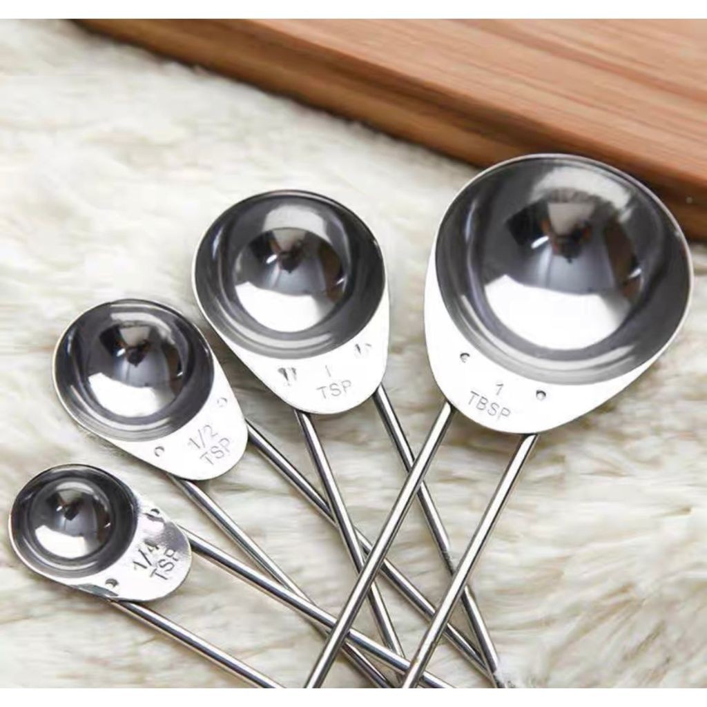 Conjunto 4 Colheres Aço Inoxidavel Medidoras Colher Medidora Para Cozinha Top Util