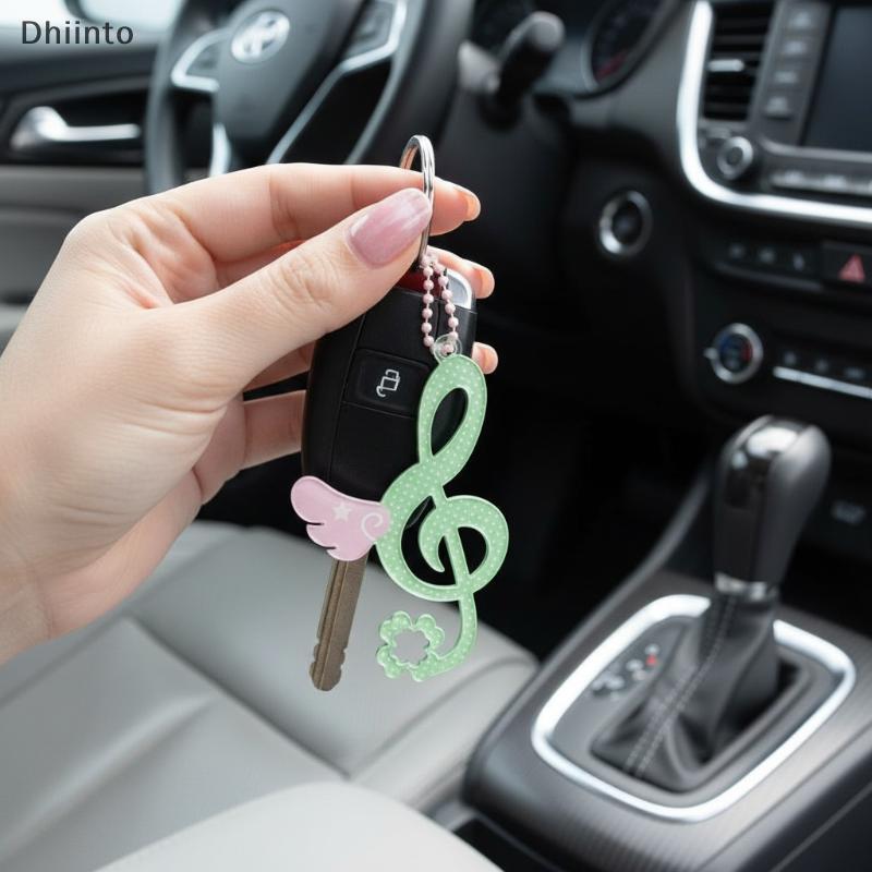 [Dhiint] Chaveiro De Trevo Com Nota Musical Luy Wing Charm Para Mulheres Bolsa Pingente Presentes Exclusivos Acessório E