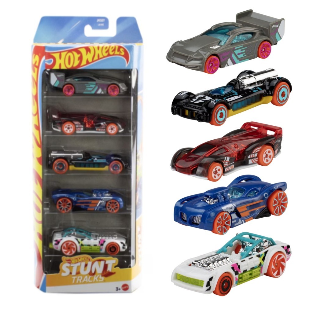 Kit 5 Carrinhos Hot Wheels Stunt Tracks JKG07 - Mattel