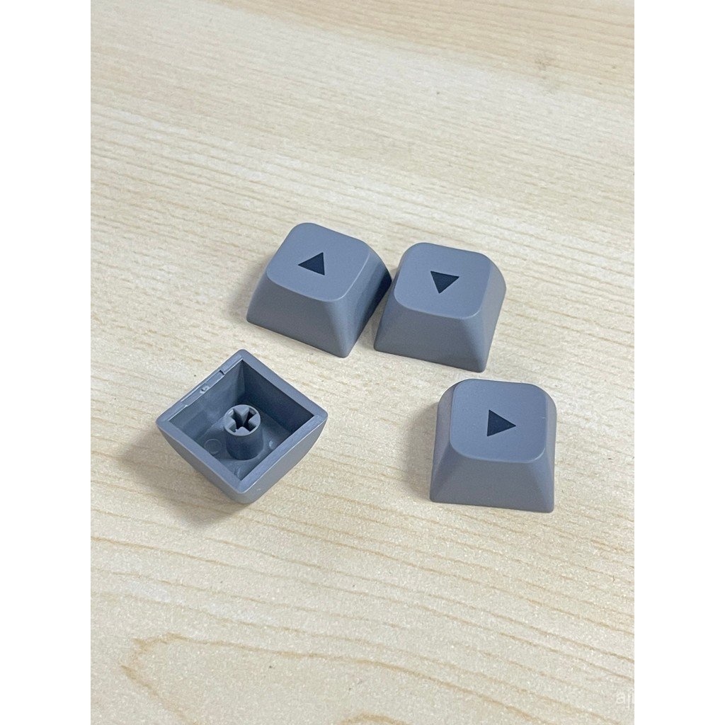 Teclas mecânicas pretas, teclas de seta transparentes, quatro teclas redondas adicionais, conjunto de teclas cinzas, IHD