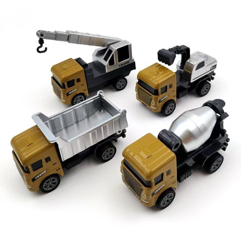 Popular Veículo de Construção em Liga Metálica, Miniatura de Simulação de Escavadeira, Empilhadeira, Carregadeira e Cami