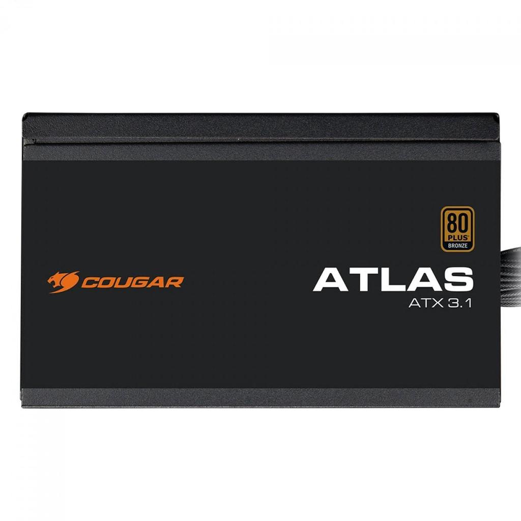 Fonte Cougar Atlas 650W, 80 Plus Bronze, PFC Ativo, ATX 3.1, Preto, 31AA065001P01 — imagem 2 de 2