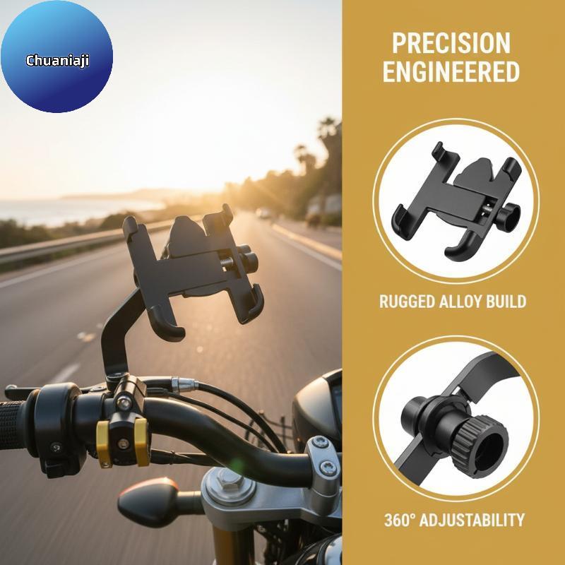 Chuaniaji Motocicleta Bicicleta Espelho Retrovisor Montagem Do Telefone Universal Suporte Celular Guiador Ajustável Para