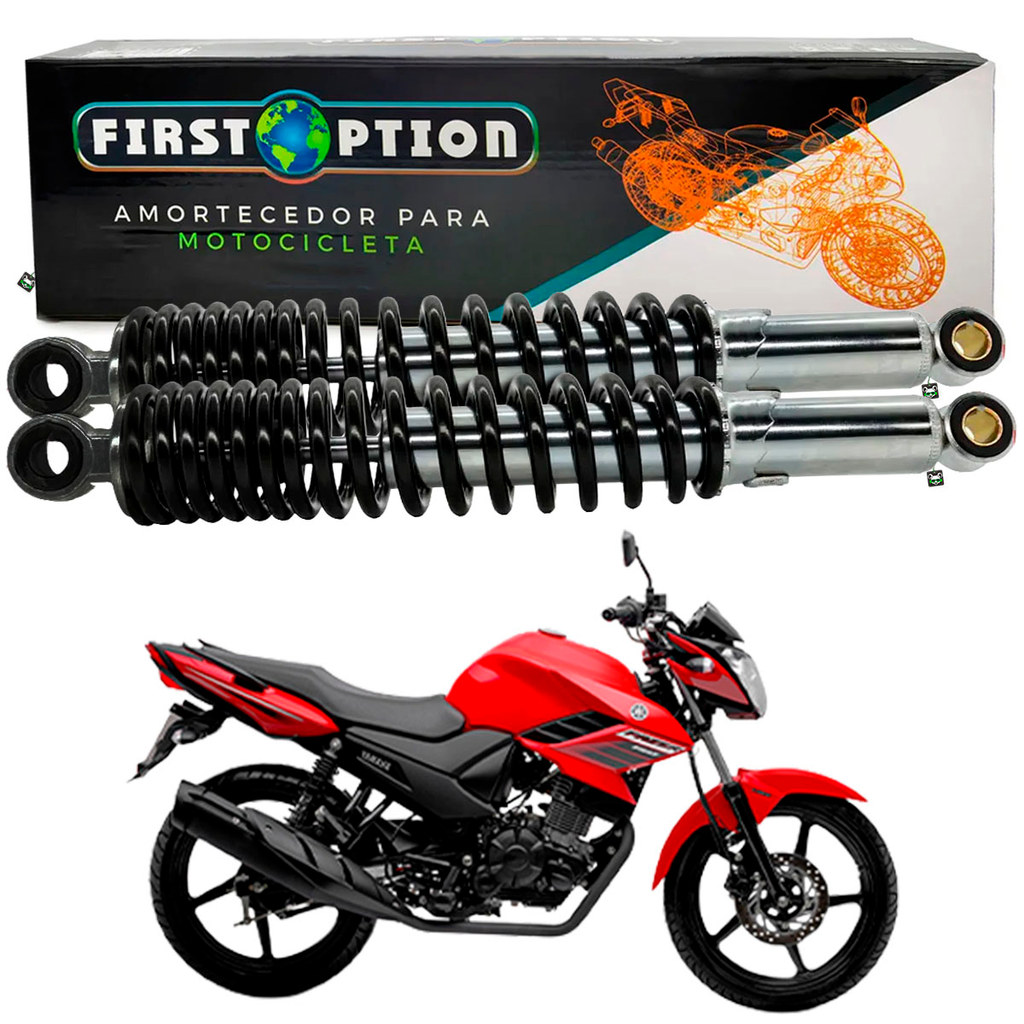 Par Amortecedor Traseiro Yamaha Fazer 150 2014 2015 2016 2017 2018 2019 2020 2021 2022 2023 2024