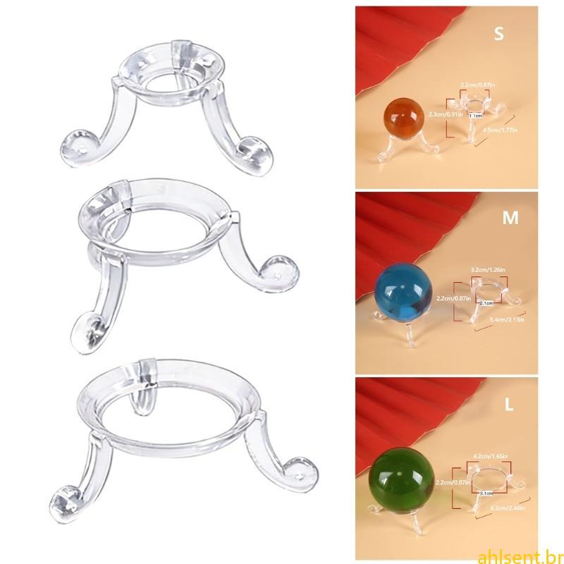 Base Exibição Arte Suporte Esfera Transparente Portátil, Ideal Para Displays Minerais E Detalhes Decorativ