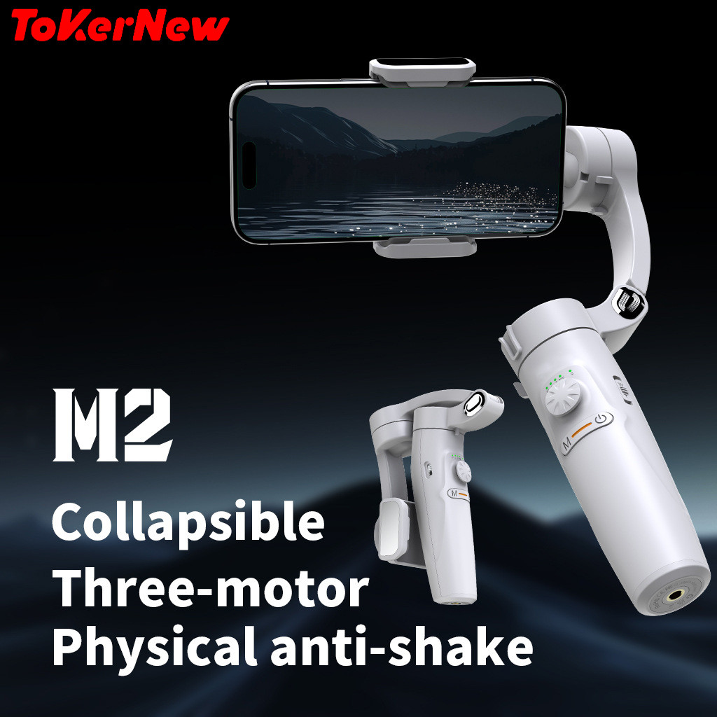 M2 New 360 Rotation Gimbal Stabilizer Selfie Stick Desktop tracking gimbal For Smartphone live ToKerNew