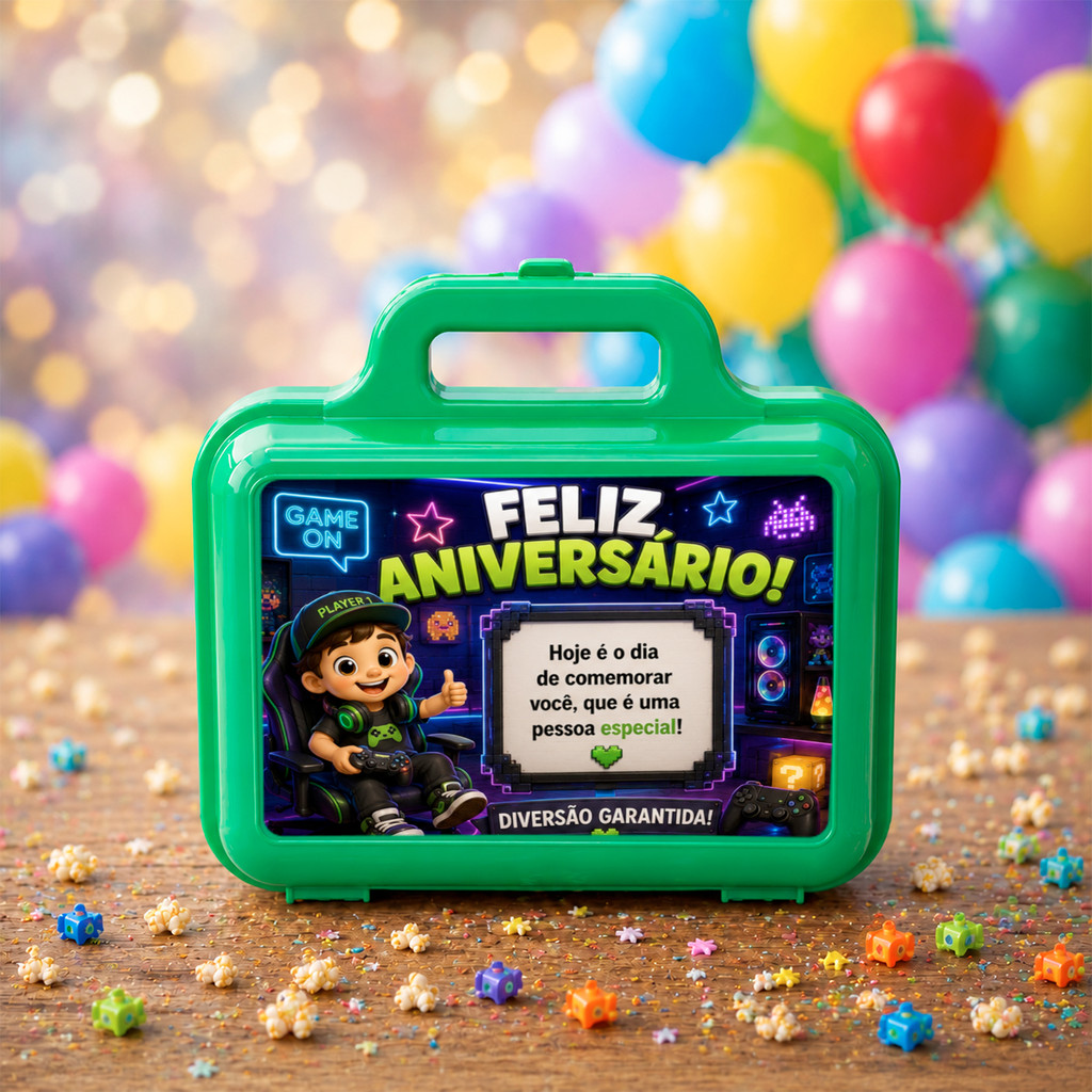 Maletinhas Gamer Lembrancinhas Aniversário Kit 5