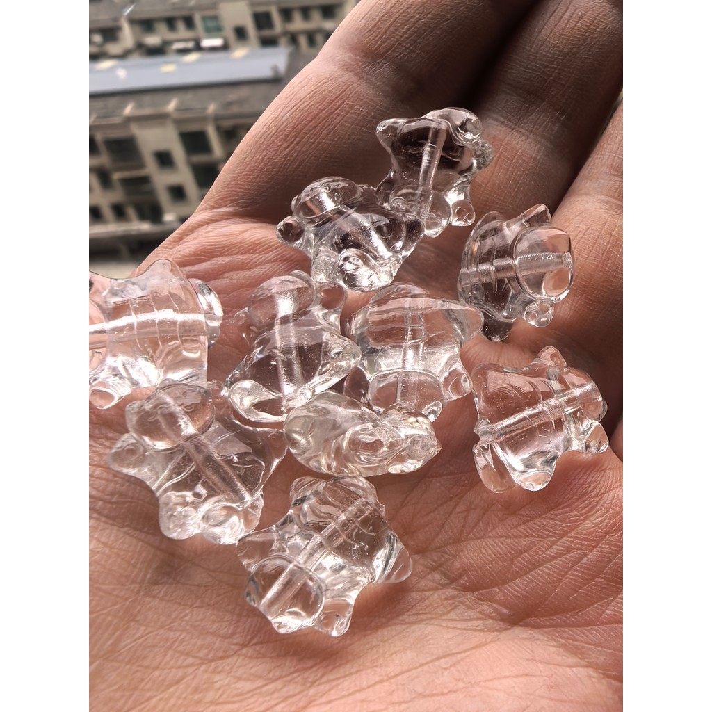 Cristal branco Natural bonito gato podre artesanal diy acessórios pulseira colar pingente acessórios moda All-Match