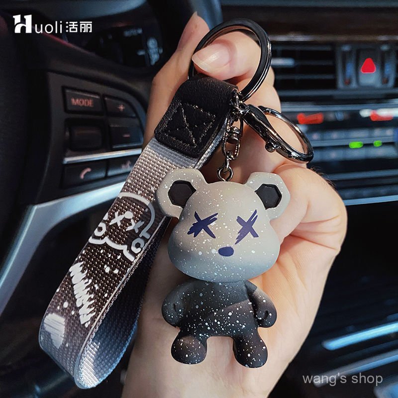 Chaveiro Criativo de Urso Camaleão, Pingente Personalizado para Mochila, Chaveiro de Carro, Figura Unissex, Presente Peq