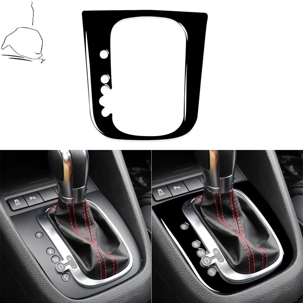 Para Volkswagen Golf 6 Gti R MK6 08-12 Scirocco 09-16 Piano Preto Painel De Mudança De Engrenagem Capa Guarnição Acessór