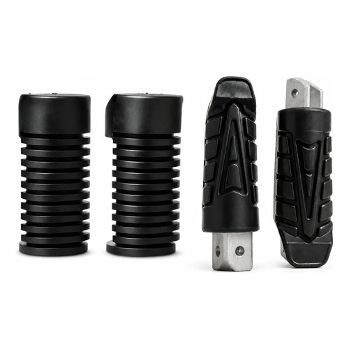 Par Pedaleira Traseira Titan 125/150 + Borracha Estribo 150