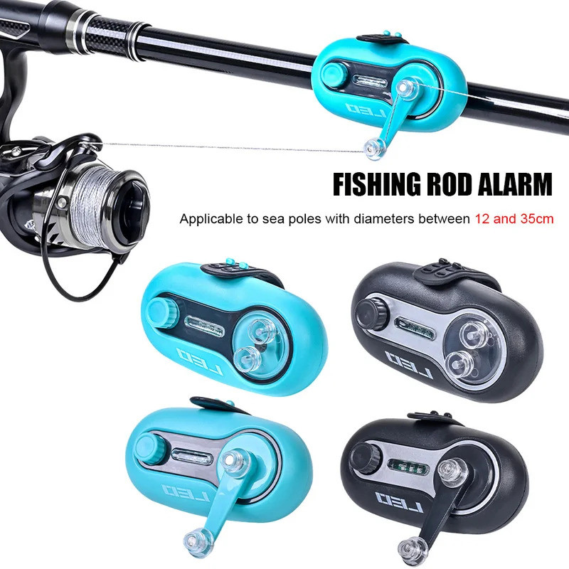 Alarme de Pesca de Carpa, Indicador de Mordida, Alarme Eletrônico com Buzzer, Alarmes Sonoros e Luminosos para Vara de P