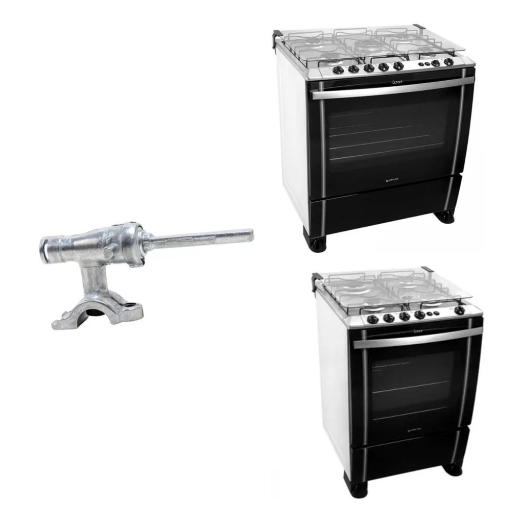 Registro Ramal Fogão Atlas Utop Clarice Inox 4 ou 5 Bocas Encaixe 7,8mm Rosca 1/2 Compatível Antigo Envio Rápido