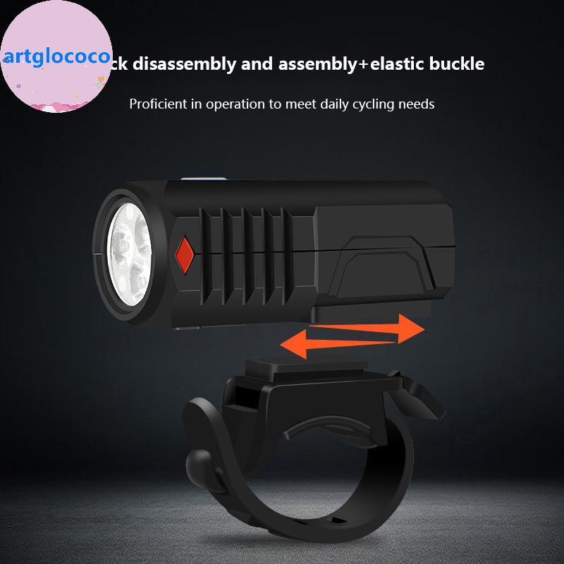 Artglococo Brilhante Luz Da Bicicleta LED Frente USB Recarregável Mountain Bike Lâmpada Farol Lanterna Ciclismo Scooter