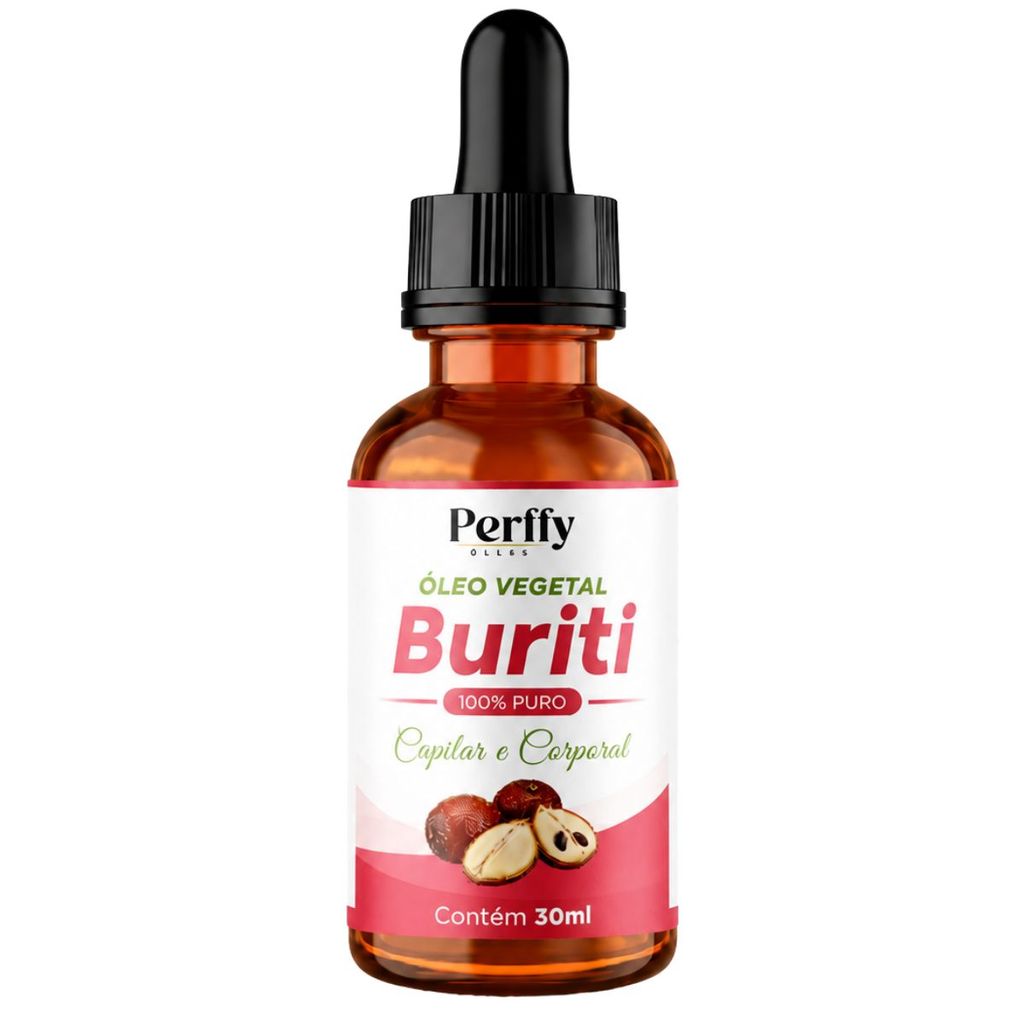 Óleo Vegetal de Buriti 30ml 100% Puro Vegetal Capilar e Corporal - Perffy